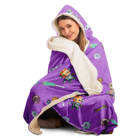 Robot Hooded Blanket - AOP  copy copy