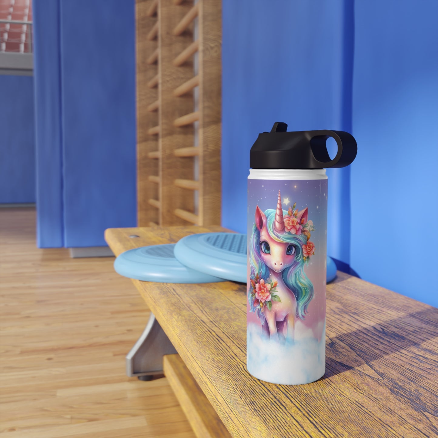 Stainless Steel Water Bottle - Rainbow Unicorn