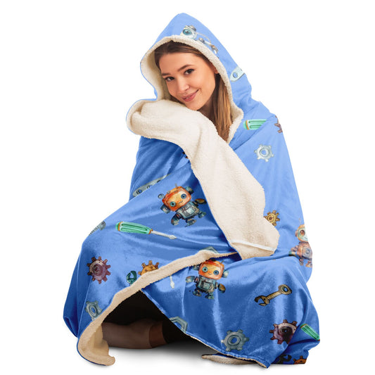 Robot Hooded Blanket - AOP copy