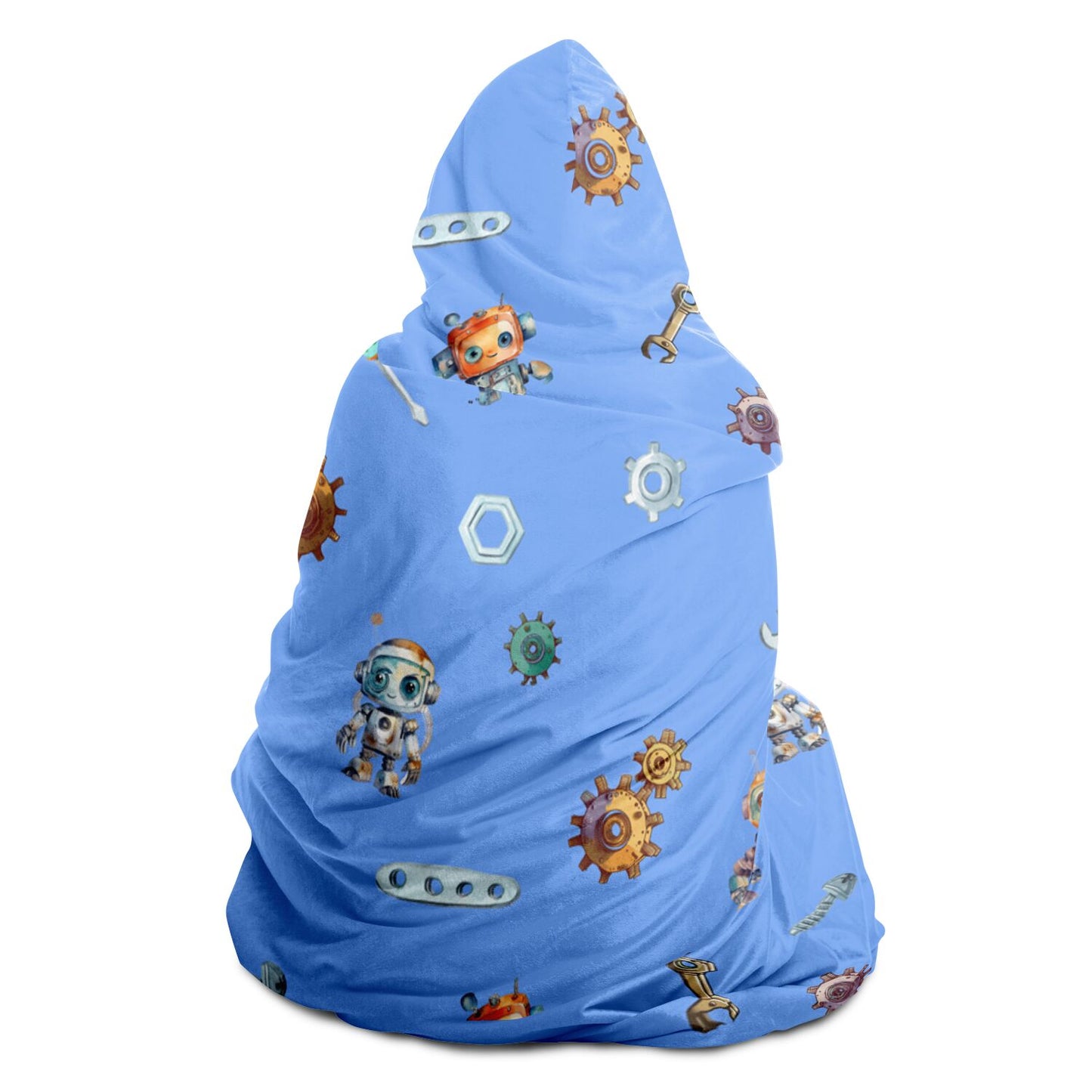 Robot Hooded Blanket - AOP copy