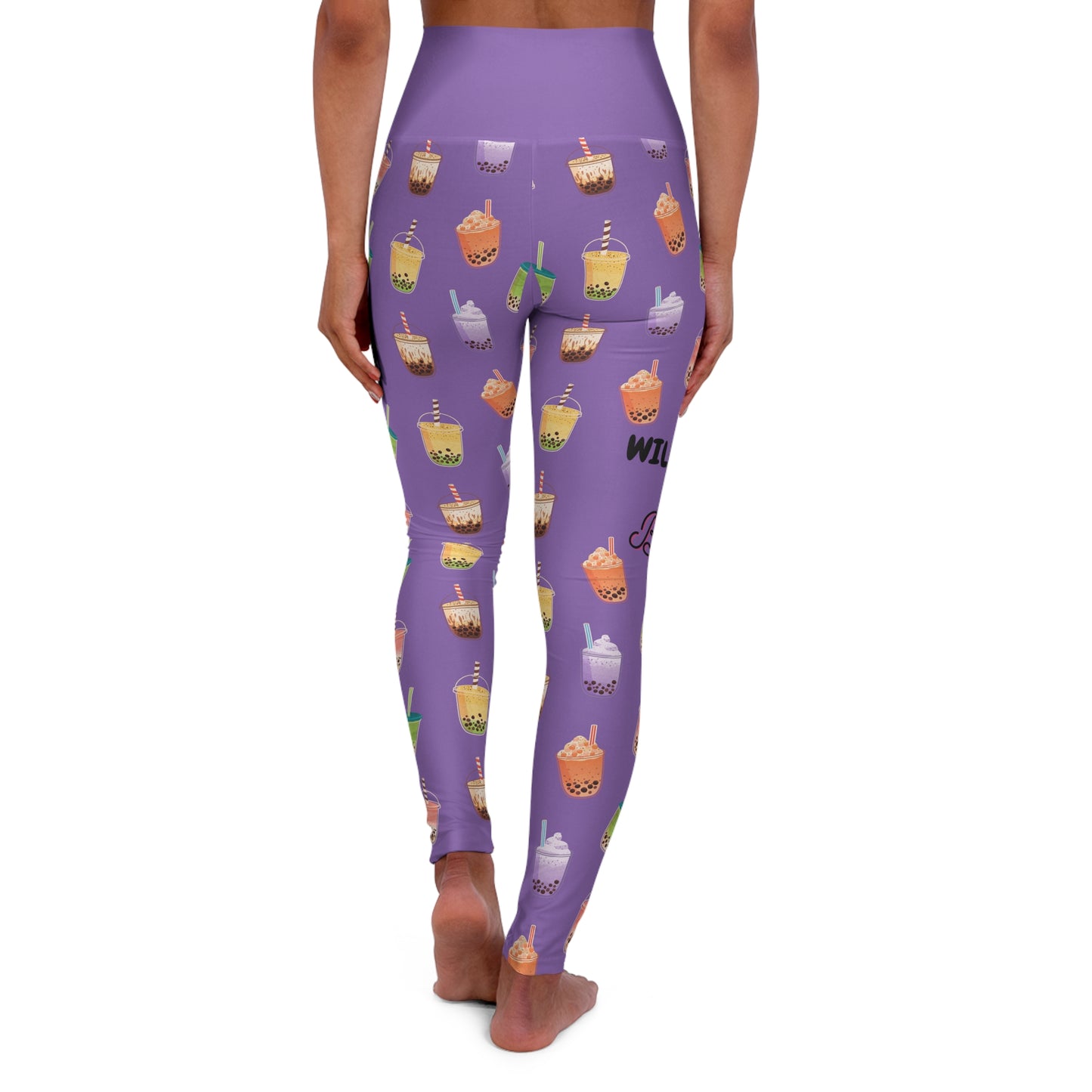 High Waisted Yoga Leggings - Will Squat for Boba