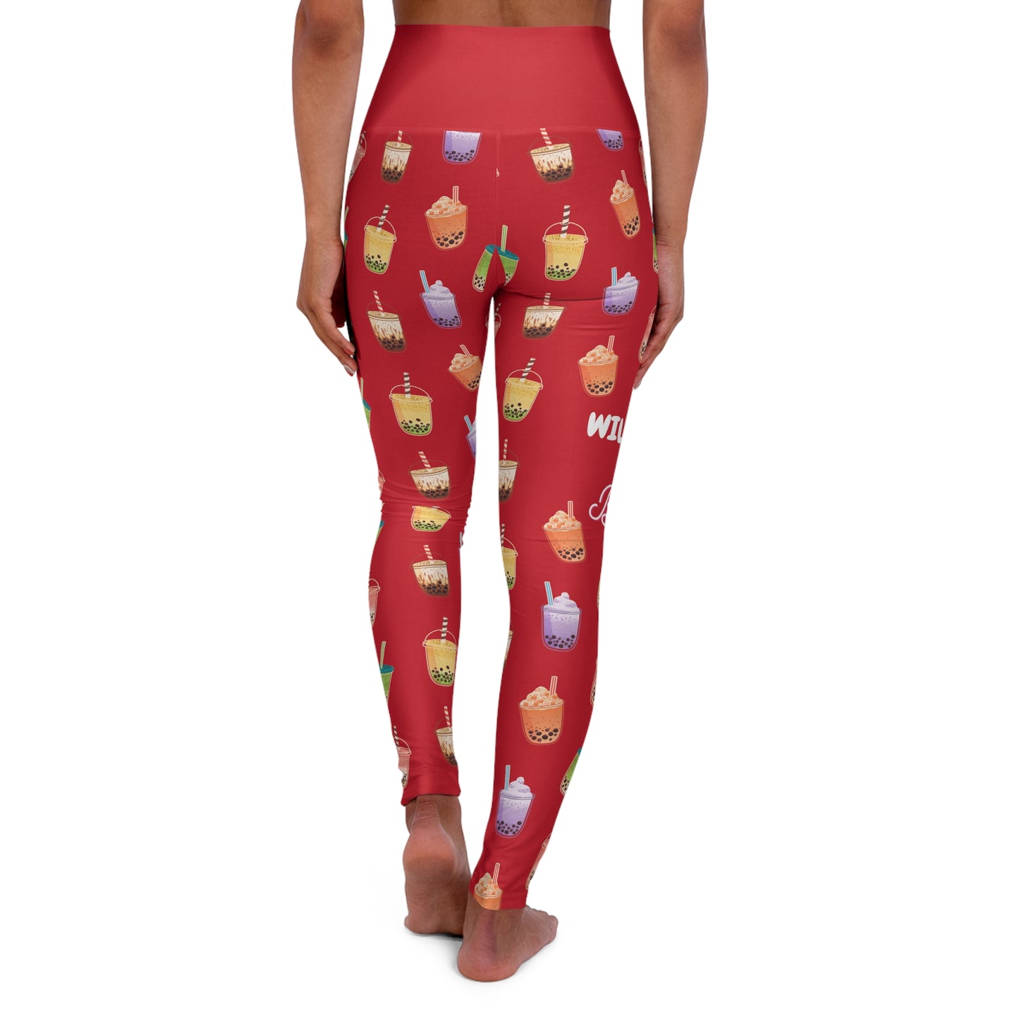 High Waisted Yoga Leggings - Will Squat for Boba