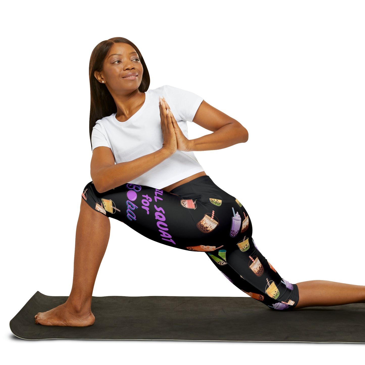 Yoga Capri Leggings - Will Squat for Boba